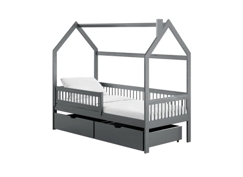 OSKAR 90x200 graphite children's house bed Lano Furniture