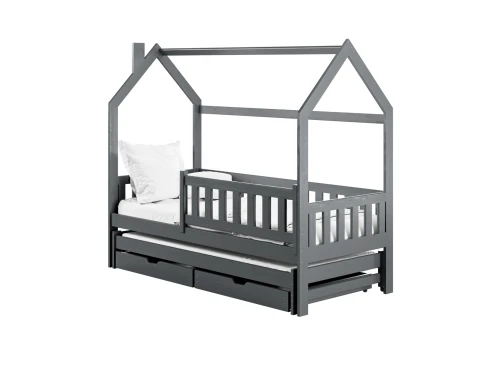 MONKEY 80x180 graphite children's house bed Lano Furniture