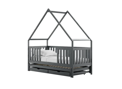 MAGIC 90x200 graphite bunk bed house Lano Furniture