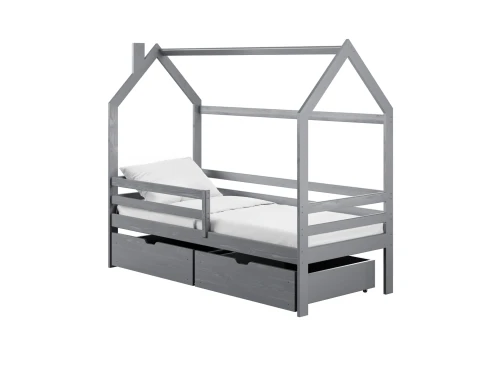 LILA 90x200 grey children's house bed Lano Furniture