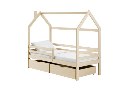 LILA 80x180 pine children's house bed Lano Furniture