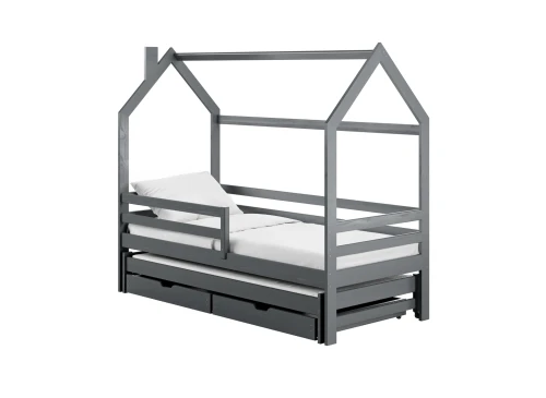 DANEK 80x170 graphite children's house bed Lano Furniture