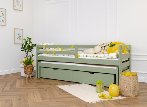 SENSO 80x170 olive green double trundle bed Lano Furniture