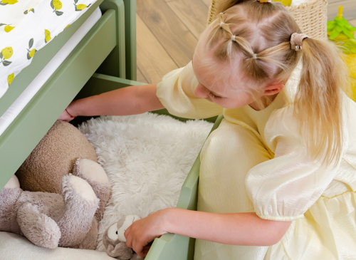 SENSO 80x190 olive green double trundle bed Lano Furniture