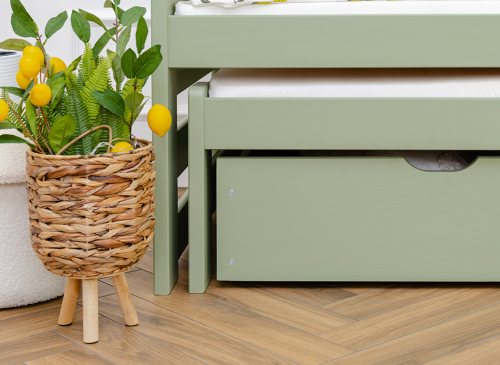 SENSO 90x180 olive green double trundle bed Lano Furniture