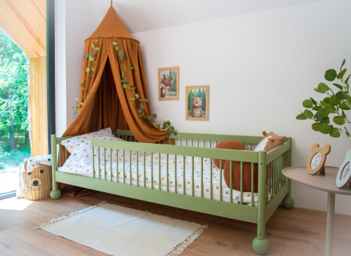 STAR 80x180 olive green children's single Montessori bed Lano Furniture