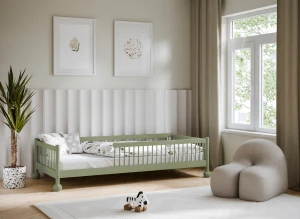 STAR 80x180 olive green children's single Montessori bed Lano Furniture