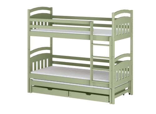 ALAN 90x190 olive green bunk bed Lano Furniture