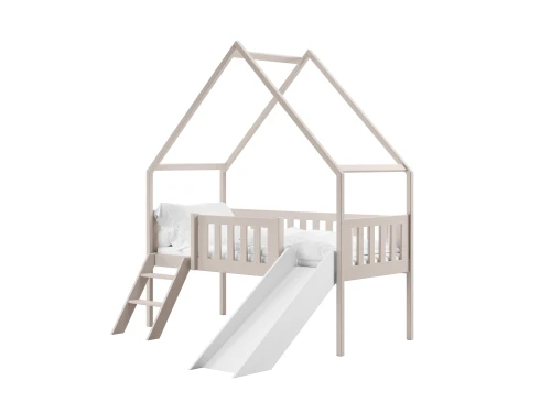 ANGEL 80x180 cașmir pat pentru copii căsuță cu tobogan Lano Mobilă