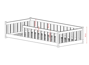 BELLA 80x180 măsline pat pentru copii de o persoană Lano Mobilă