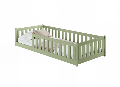 BELLA 90x200 olive green Montessori floor children's bed Lano Furniture