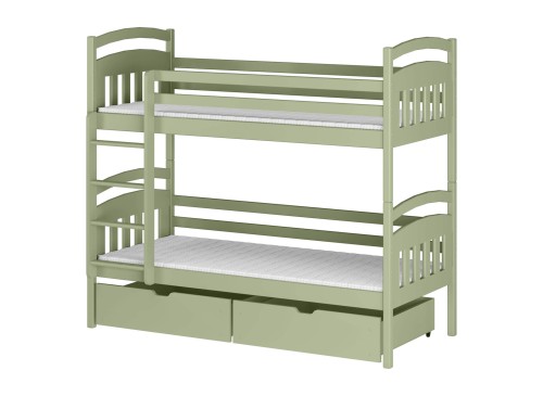 GABI 90x180 olive green bunk bed Lano Furniture