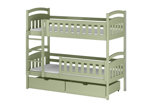 IGNAŚ 90x190 olive green bunk bed Lano Furniture