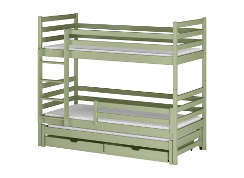 LUK 90x200 olive green bunk bed Lano Furniture