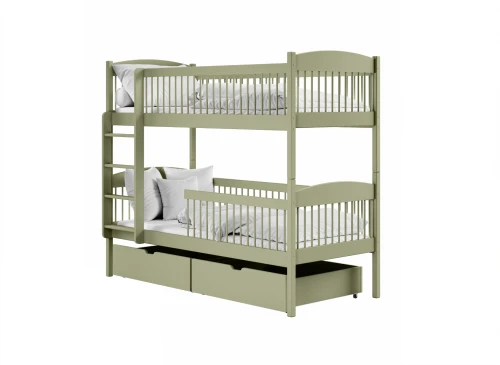 LUNA 90x200 olive green bunk bed Lano Furniture