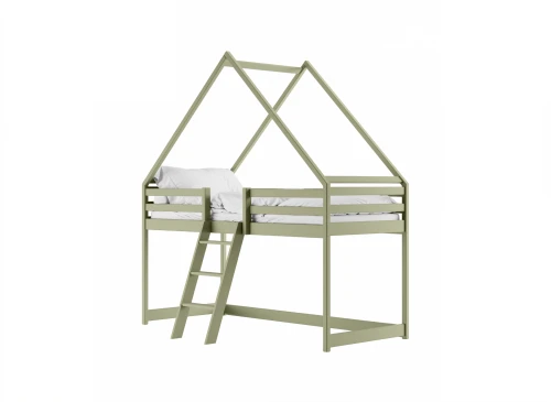 MOON 80x180 măsline pat pentru copii o persoană căsuță pe mansardă Lano Mobilă