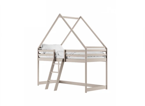 MOON 90x200 cașmir pat pentru copii o persoană căsuță pe mansardă Lano Mobilă