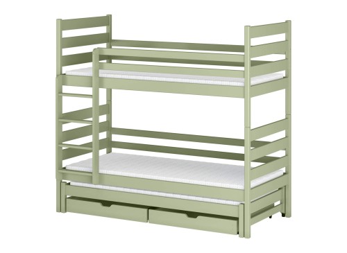 TOMI 80x170 olive green bunk bed Lano Furniture
