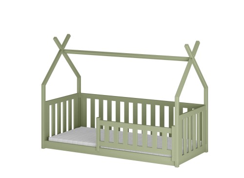 BOGUŚ 80x200 olive green single children's tipi bed Lano Furniture