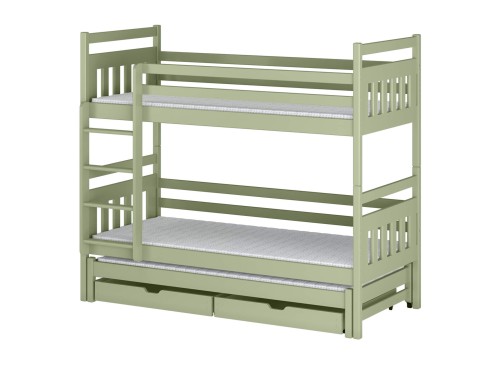 SEWERYN 80x170 olive green bunk bed Lano Furniture