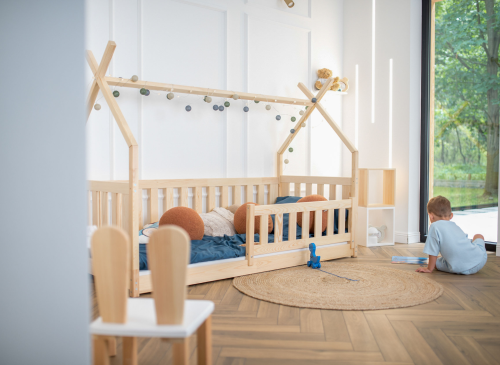 BOGUŚ 80x160 pin pat Montessori la nivel pentru copii tip tipi Lano Mobilă