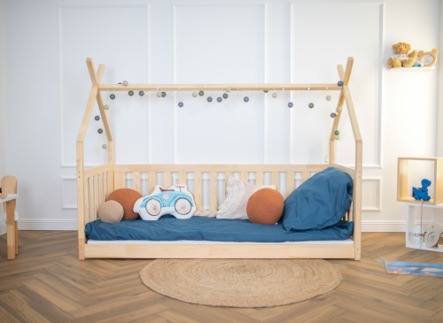 BOGUŚ 90x200 pin pat Montessori la nivel pentru copii tip tipi Lano Mobilă
