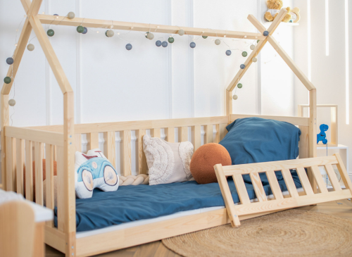 BOGUŚ 90x200 pin pat Montessori la nivel pentru copii tip tipi Lano Mobilă