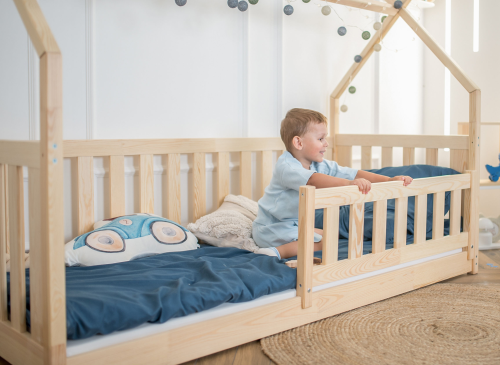 BOGUŚ 90x200 pin pat Montessori la nivel pentru copii tip tipi Lano Mobilă