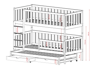 LEA 90x190 cashmere bunk bed Lano Furniture