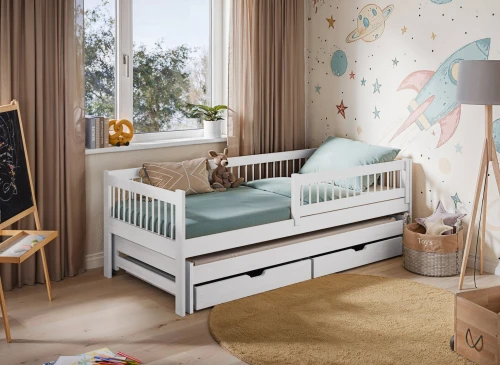 SOFTI 90x180 alb pat pentru copii Lano Mobilă