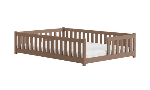 LEVI 140x200 ciocolată cu lapte pat singur pentru copii Lano Mobilă