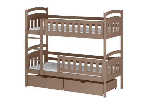 IGNAŚ 90x200 milk chocolate bunk bed Lano Furniture