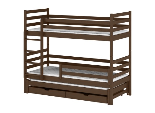 LUK 80x170 dark chocolate bunk bed Lano Furniture