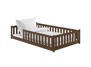 OTIS 120x200 dark chocolate Montessori floor bed for children Lano Furniture