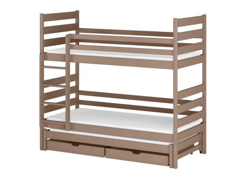 TOMI 90x190 milk chocolate bunk bed Lano Furniture