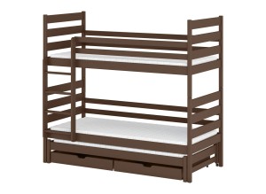 TOMI 90x200 dark chocolate bunk bed Lano Furniture
