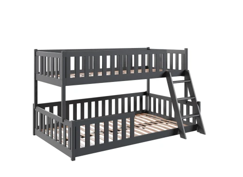 NICE 90x200/120x200 grafit pat supraetajat cu platformă mai lată Lano Mobilă