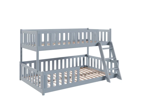 NICE 90x200/120x200 Ash Grey Bunk Bed with Wider Base by Lano Meble