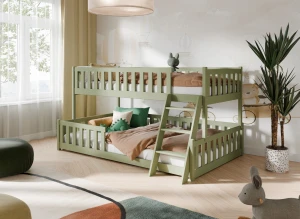 NICE 90x200/120x200 măsline pat supraetajat cu platformă mai lată Lano Mobilă