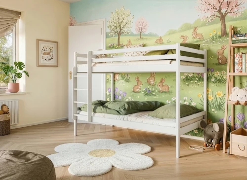 NICO 90x200 alb pat supraetajat Lano Mobilă