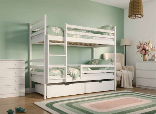 NEMO 90x200 alb pat supraetajat Lano Mobilă