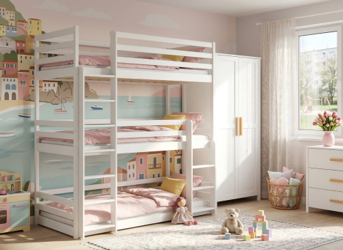 TED 90x200 white bunk bed Lano Furniture