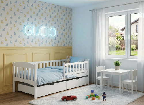 GUCIO 90x200 white children’s bed Lano Furniture