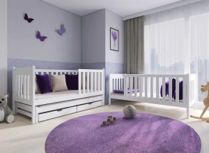 EMILKA 90x200 Untreated Wood Bunk Bed by Lano Furniture