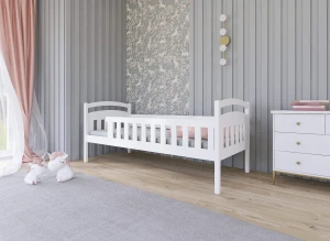 MIA 90x200 Untreated Wood Loft Bed Single Lano Furniture