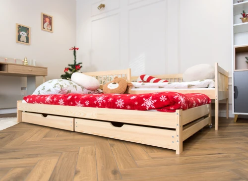 SOFTI 80x160 lemn nefinisat pat pentru copii Lano Mobilă
