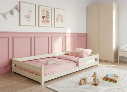 ALIS 80x160 bumbac pat Montessori la nivel pentru copii Lano Mobilă