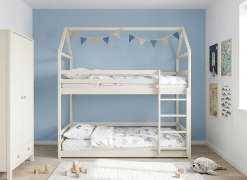 AXEL 80x160 Cotton Bunk Bed Cabin by Lano Furniture