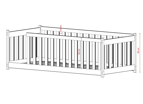 CONCEPT 90x180 cotton Montessori floor bed children's cot Lano Furniture