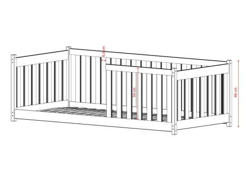 CONCEPT 90x180 cotton Montessori floor bed children's cot Lano Furniture